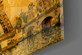 Eiffel Tower glass wall art close-up detail of the printed surface on tempered glass