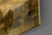 Eiffel Tower glass wall art close-up detail of the printed surface on tempered glass