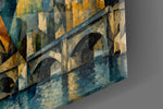 Eiffel Tower glass wall art close-up detail of the printed surface on tempered glass