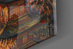 Mount Fuji Pagoda glass wall art close-up detail of the printed surface on tempered glass