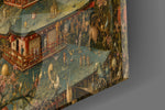Mount Fuji Pagoda glass wall art close-up detail of the printed surface on tempered glass