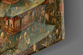 Mount Fuji Pagoda glass wall art close-up detail of the printed surface on tempered glass