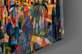 Sagrada Familia glass wall art close-up detail of the printed surface on tempered glass
