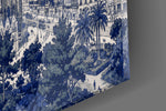 Sagrada Familia glass wall art close-up detail of the printed surface on tempered glass