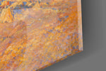 Pyramids of Giza glass wall art close-up detail of the printed surface on tempered glass