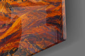 Pyramids of Giza glass wall art close-up detail of the printed surface on tempered glass