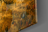 Pyramids of Giza glass wall art close-up detail of the printed surface on tempered glass