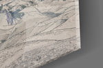 Pyramids of Giza glass wall art close-up detail of the printed surface on tempered glass