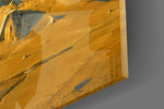 Pyramids of Giza glass wall art close-up detail of the printed surface on tempered glass