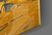 Pyramids of Giza glass wall art close-up detail of the printed surface on tempered glass