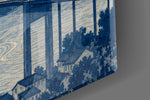 Istanbul Bosphorus Bridge glass wall art close-up detail of the printed surface on tempered glass