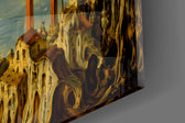 Istanbul Bosphorus Bridge glass wall art close-up detail of the printed surface on tempered glass