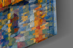 Big Ben Westminster glass wall art close-up detail of the printed surface on tempered glass