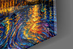 Big Ben Westminster glass wall art close-up detail of the printed surface on tempered glass
