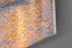 Big Ben Westminster glass wall art close-up detail of the printed surface on tempered glass
