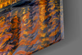 Big Ben Westminster glass wall art close-up detail of the printed surface on tempered glass