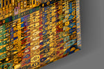 Big Ben Westminster glass wall art close-up detail of the printed surface on tempered glass