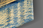 Big Ben Westminster glass wall art close-up detail of the printed surface on tempered glass