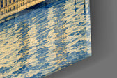 Big Ben Westminster glass wall art close-up detail of the printed surface on tempered glass