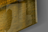 Big Ben Westminster glass wall art close-up detail of the printed surface on tempered glass