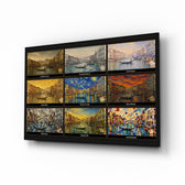 Venice Grand Canal glass wall art, angled view of the tempered glass panel