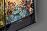 Venice Grand Canal glass wall art close-up detail of the printed surface on tempered glass