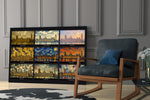 Big Ben Westminster glass wall art hanging as a focal point in a modern room