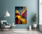 Silken Colour Vortex Abstract Glass Wall Art