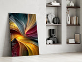 Silken Colour Vortex Abstract Glass Wall Art
