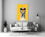 Goose in Headscarf and Sunglasses Pop Art Glass Wall Art