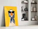 Goose in Headscarf and Sunglasses Pop Art Glass Wall Art