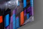 Mosaic Block Woman Portrait Cubist Glass Wall Art