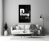 Nothing Impossible Typography Glass Wall Art