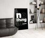Nothing Impossible Typography Glass Wall Art