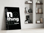 Nothing Impossible Typography Glass Wall Art