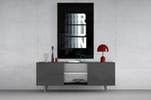 Run Motion Blur Typography Glass Wall Art