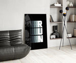 Run Motion Blur Typography Glass Wall Art
