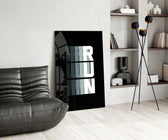 Run Motion Blur Typography Glass Wall Art