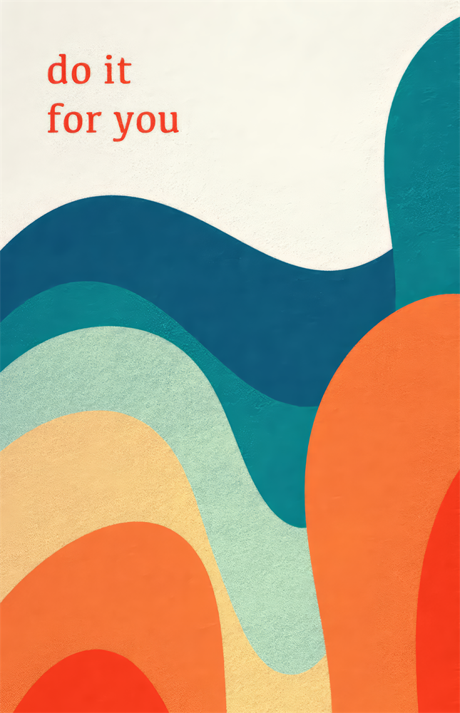 Do It For You Retro Wave Colour Block Glass Wall Art