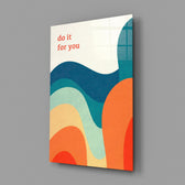 Do It For You Retro Wave Colour Block Glass Wall Art