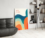 Do It For You Retro Wave Colour Block Glass Wall Art