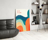 Do It For You Retro Wave Colour Block Glass Wall Art