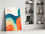 Do It For You Retro Wave Colour Block Glass Wall Art