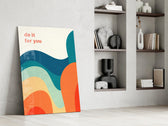 Do It For You Retro Wave Colour Block Glass Wall Art