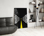 Positive All Your Way Up Perspective Typography Glass Wall Art