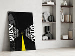 Positive All Your Way Up Perspective Typography Glass Wall Art