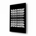 Positive Mirrored Repeat Typography Glass Wall Art