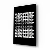 Positive Mirrored Repeat Typography Glass Wall Art