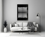 Positive Mirrored Repeat Typography Glass Wall Art