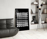 Positive Mirrored Repeat Typography Glass Wall Art